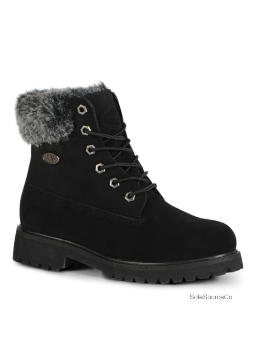 Lugz Convoy Faux Fur Lace Up Mid-Calf Chukka Boots Women